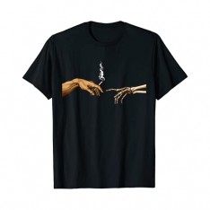 Nichtraucher "Die Zerstörung Adams" Michelangelo Hand T-Shirt