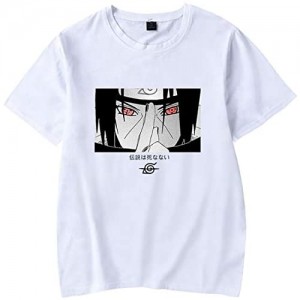 PANOZON Herren Naruto Tshirt von Uchiha Itachi Shirt mit Akatsuki Sharingan Druck