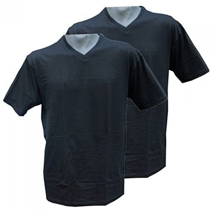 Redfield XXL Doppelpack V-Neck T-Shirts dunkelblau