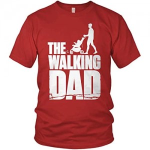 The Walking Dad - Papa Shirt Geschenk für Vatertag mit Kinderwagen Spruch Vater - Herren T-Shirt und Männer Tshirt