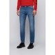 BOSS Herren Maine BC-L-P Mittelblaue Regular-Fit Jeans aus gestricktem Stretch-Denim