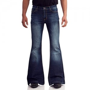 Comycom 70er Blue Jeans mit Schlag dunkelblau Used
