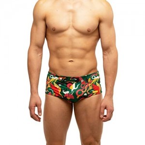 Men's Swim Brief Speed Style Square Leg REVERIBLES HUNK -Sexy Swimwear