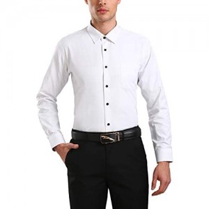 WSLCN Herren Hemd Businesshemd Langarm Freizeithemd Lässige Shirts Slim Fit