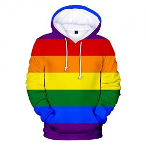 Unisex Casual T-Shirt Kapuzenpullover - LGBT Homosexuell Stolz Regenbogen 3D-Drucke Lesben Pullover Sweatshirts