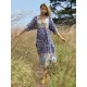Strandkleid Print langarmes Maix Kleid mit V-Ausschnitt Quasten Sommer Kleid