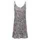Sommerkleider Graugrün Damenmode kurz V-Ausschnitt Leinen Kleider ärmellos Sommerkleid im schicken & modischen Style überdimensional mit Print