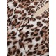 Damen Skater Kleider Leopardenmuster Polyester V-Ausschnitt Grau Klassisch Langarm Fit und Flare Kleid