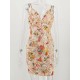 Abendkleid Rosa ärmellose rückenfreie Polyester-Paillettenkleider Midi-Partykleid Bodycon-Festzugskleid
